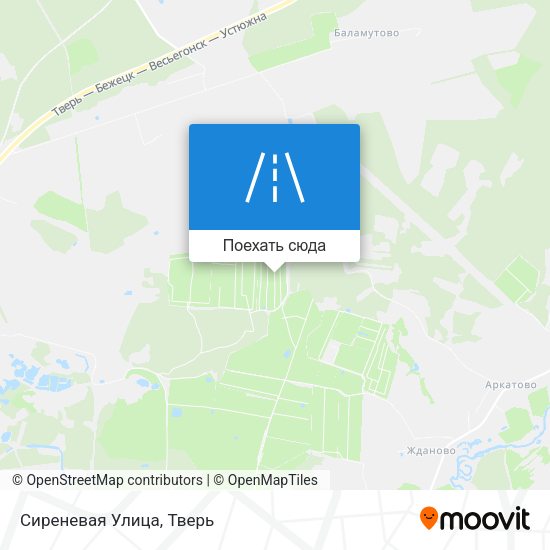 Карта Сиреневая Улица