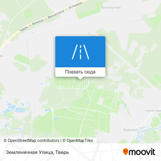 Карта Земляничная Улица