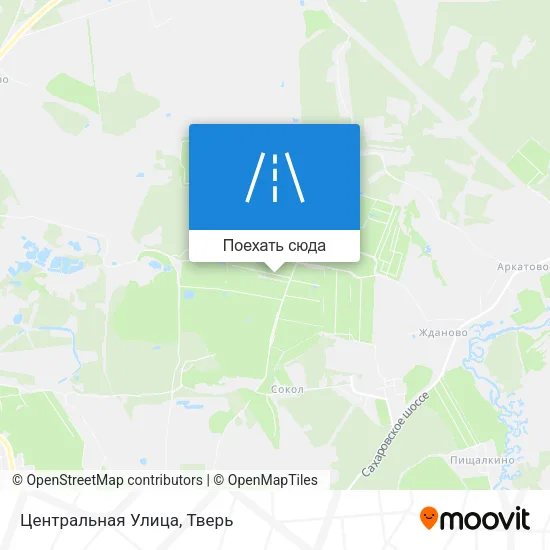 Карта Центральная Улица