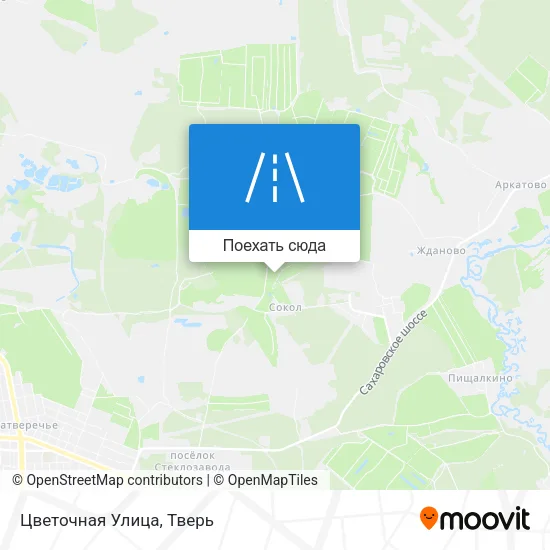 Карта Цветочная Улица