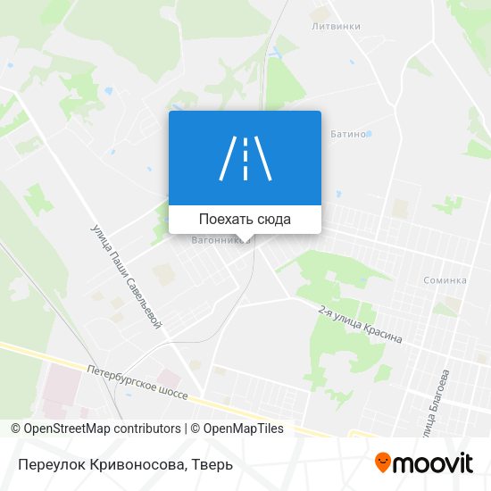 Карта Переулок Кривоносова