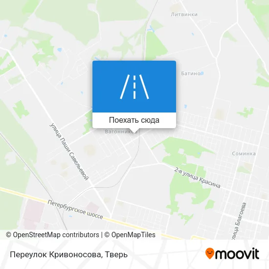 Карта Переулок Кривоносова