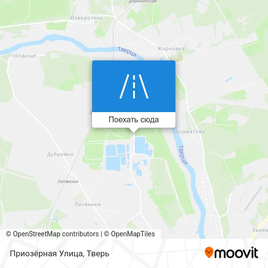 Карта Приозёрная Улица