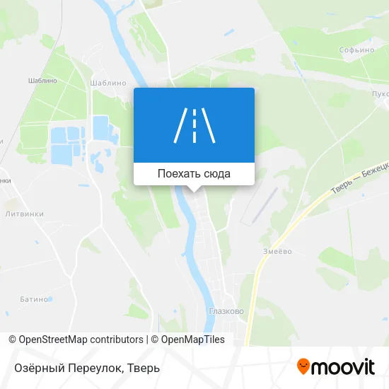 Карта Озёрный Переулок
