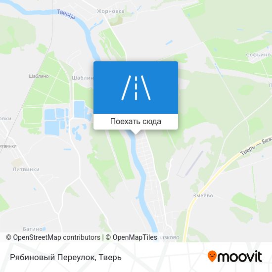 Карта Рябиновый Переулок