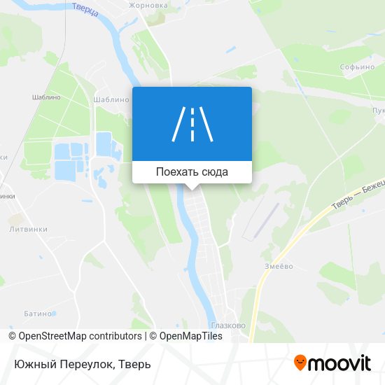 Карта Южный Переулок