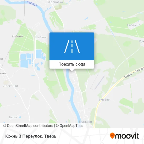 Карта Южный Переулок