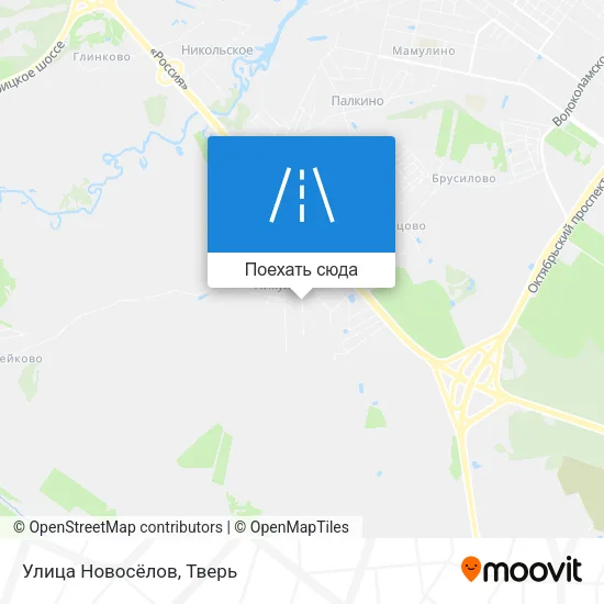 Карта Улица Новосёлов