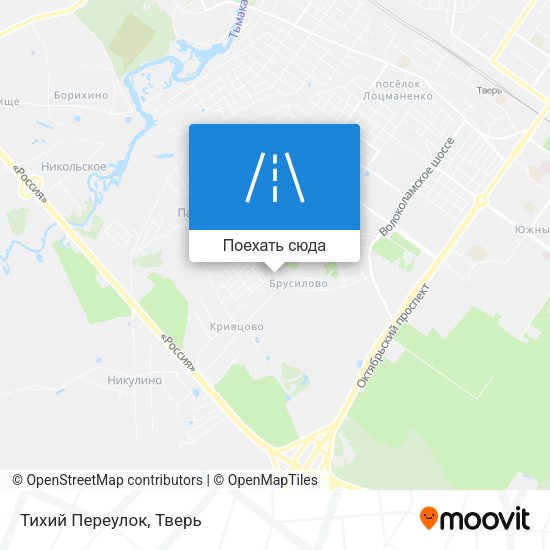 Карта Тихий Переулок