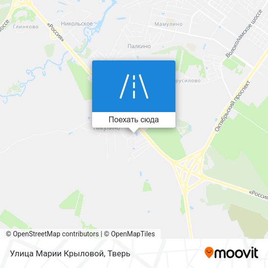Карта Улица Марии Крыловой