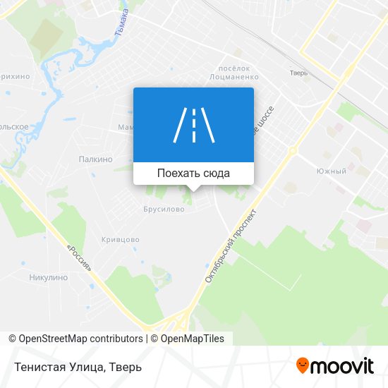 Карта Тенистая Улица