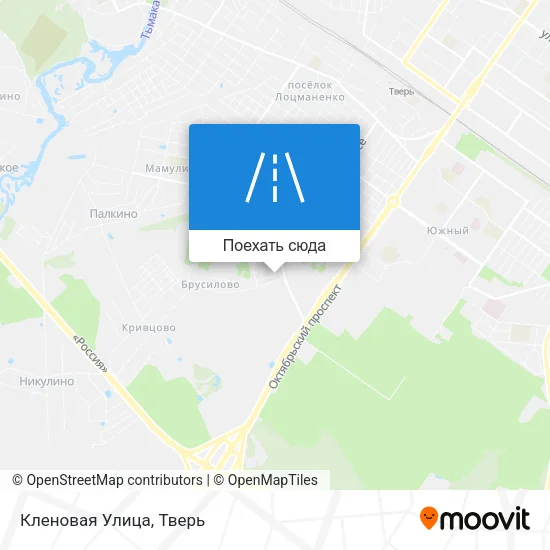 Карта Кленовая Улица
