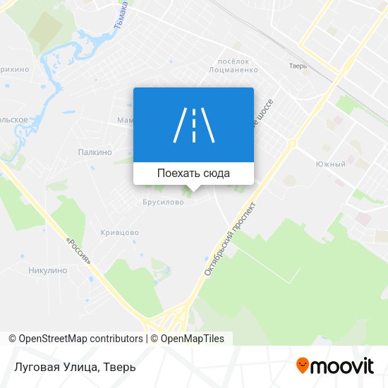 Карта Луговая Улица