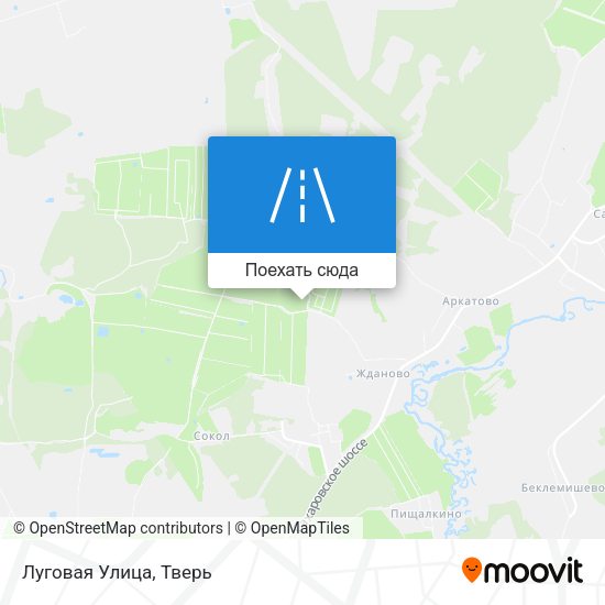 Карта Луговая Улица