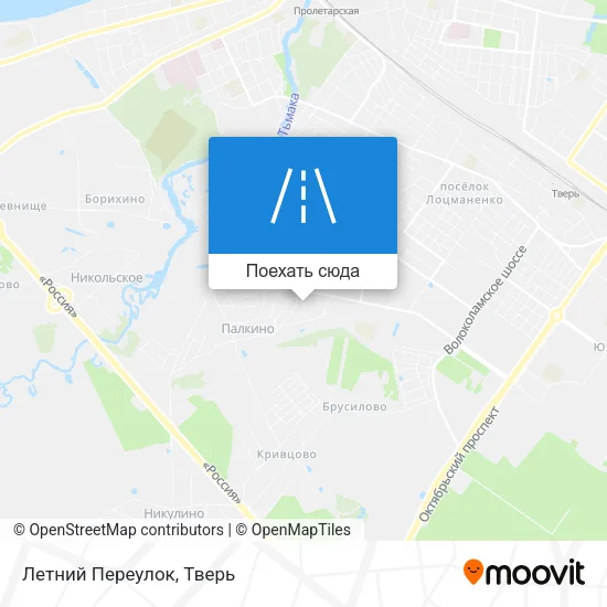 Карта Летний Переулок