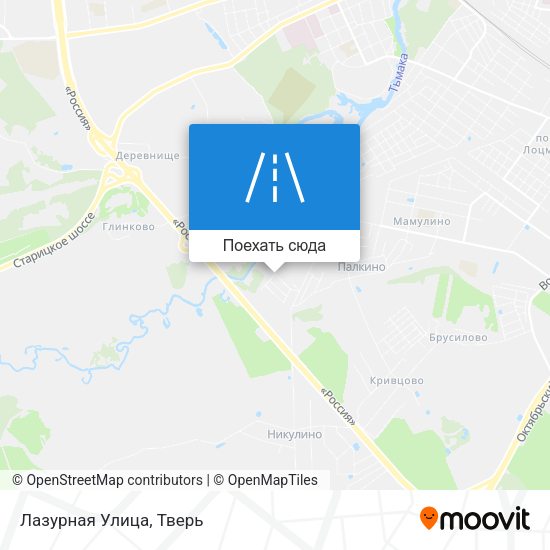 Карта Лазурная Улица