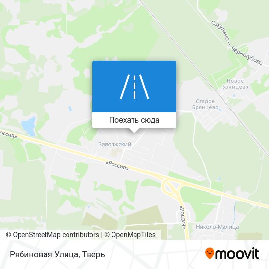 Карта Рябиновая Улица
