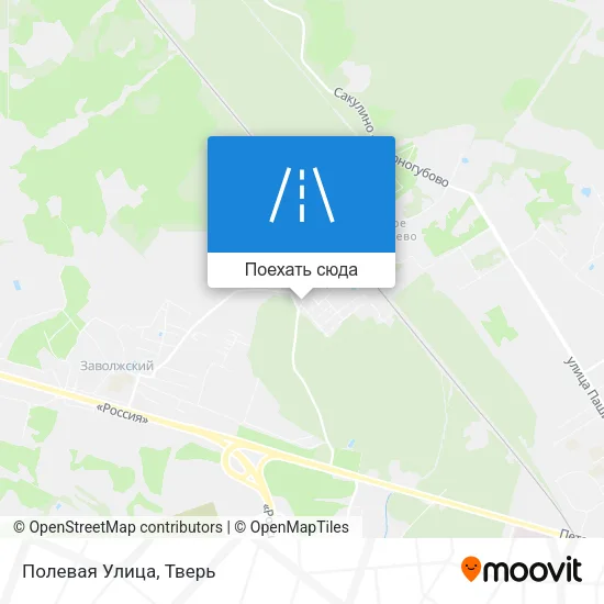Карта Полевая Улица