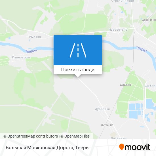 Карта Большая Московская Дорога