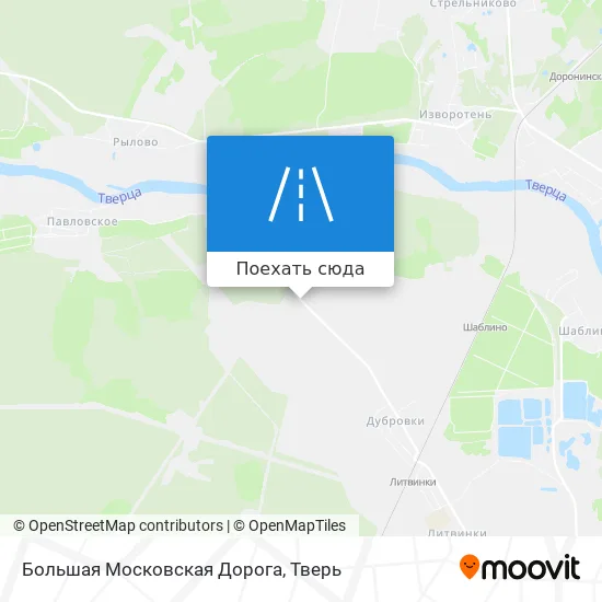 Карта Большая Московская Дорога