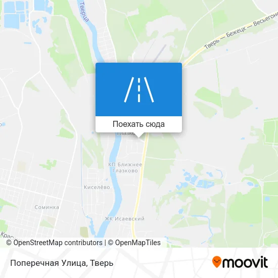 Карта Поперечная Улица