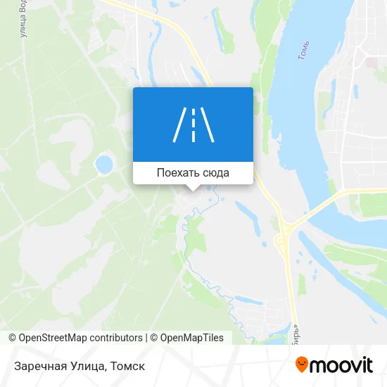 Карта Заречная Улица