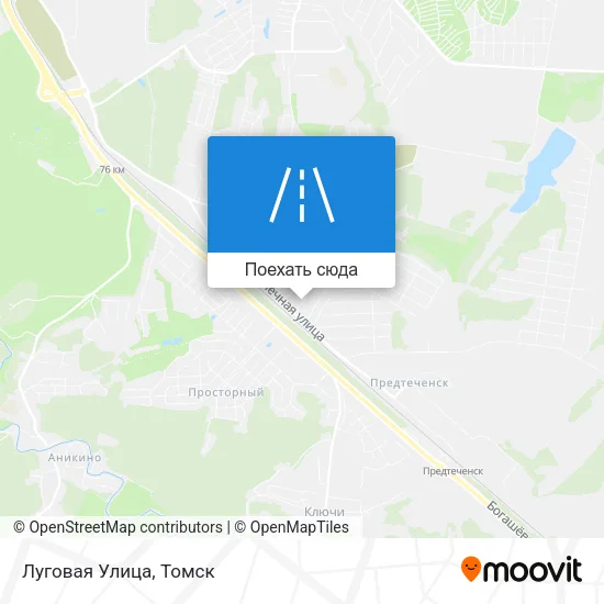 Карта Луговая Улица