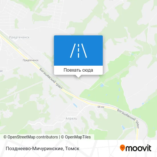 Карта Позднеево-Мичуринские