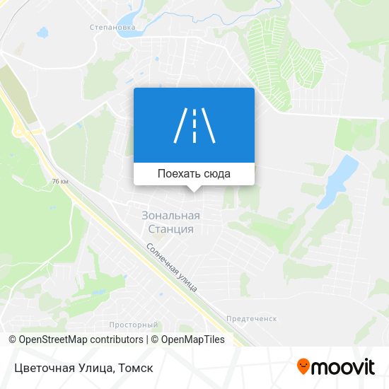 Карта Цветочная Улица