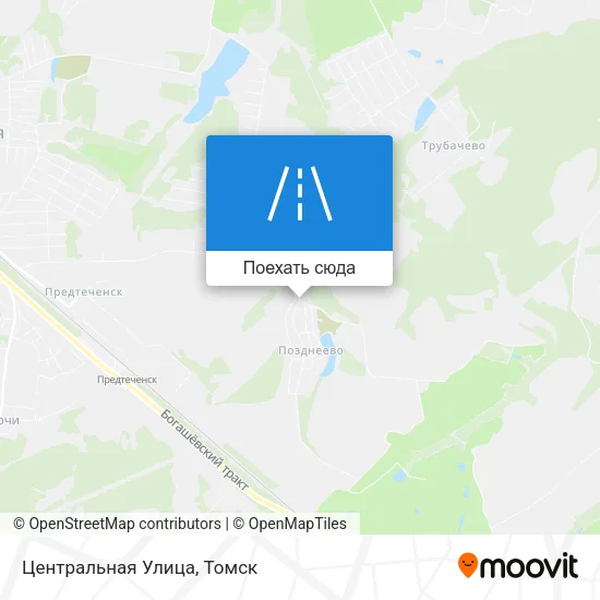 Карта Центральная Улица