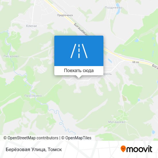 Карта Берёзовая Улица