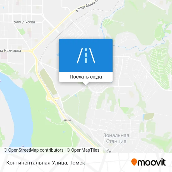 Карта Континентальная Улица