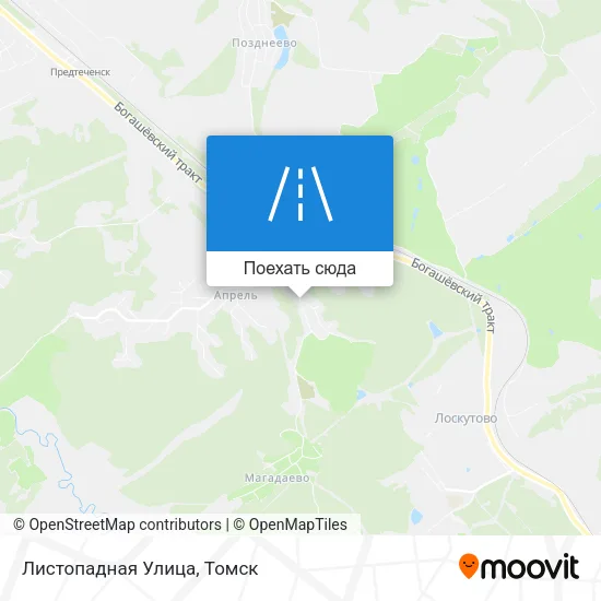 Карта Листопадная Улица