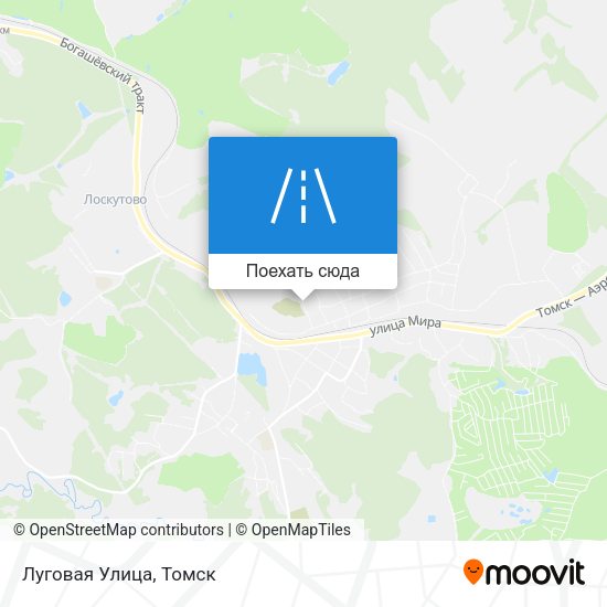 Карта Луговая Улица