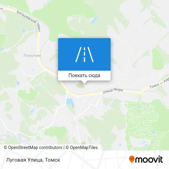 Карта Луговая Улица
