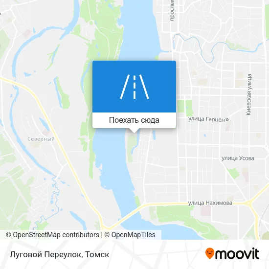 Карта Луговой Переулок