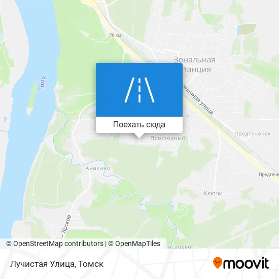 Карта Лучистая Улица