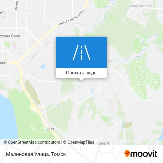Карта Малиновая Улица