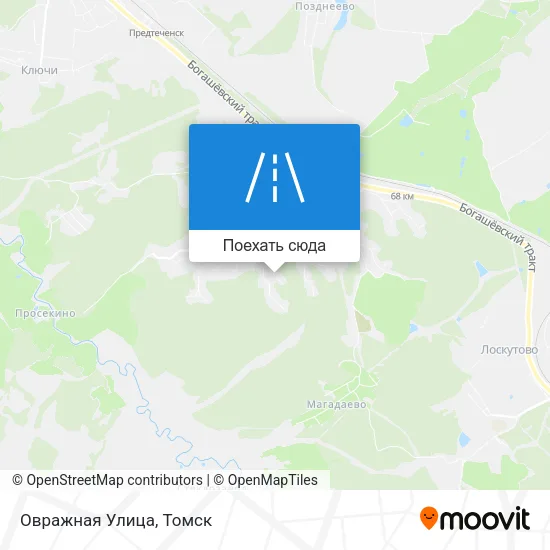 Карта Овражная Улица
