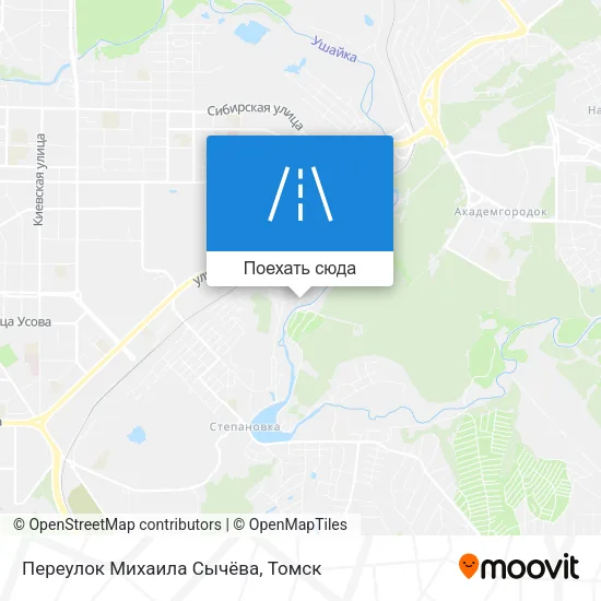 Карта Переулок Михаила Сычёва