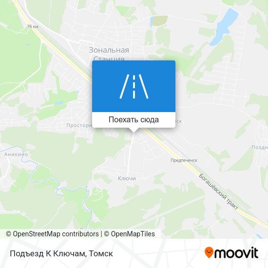 Карта Подъезд К Ключам
