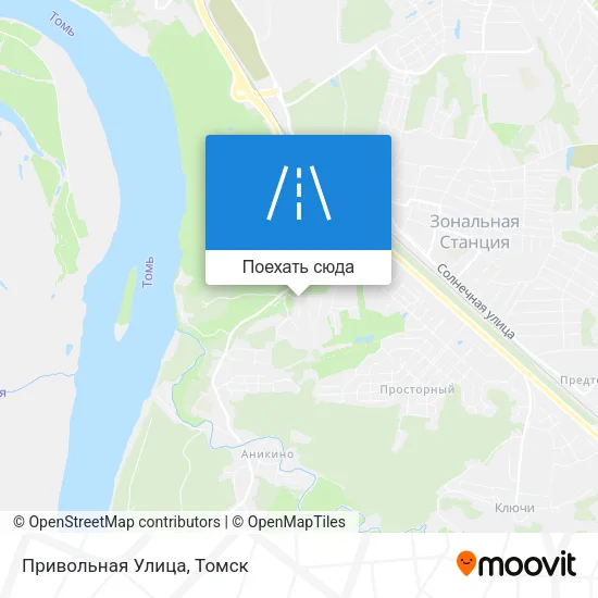 Карта Привольная Улица