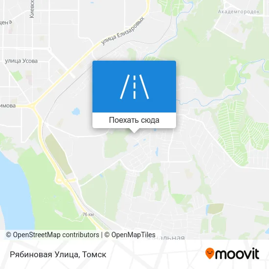 Карта Рябиновая Улица