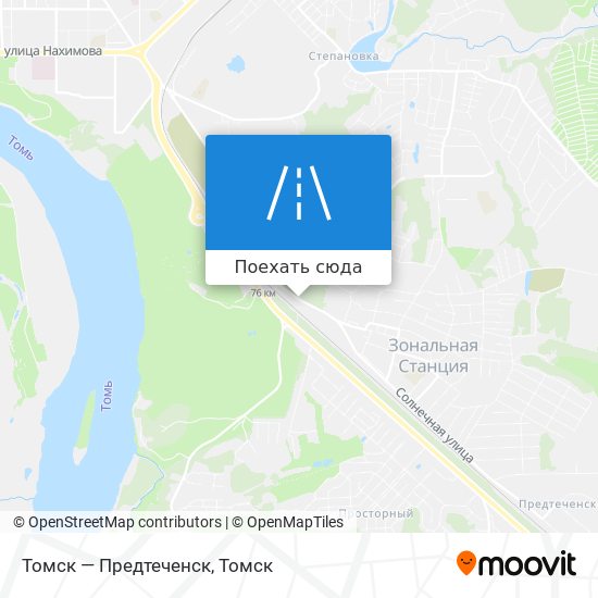 Карта Томск — Предтеченск