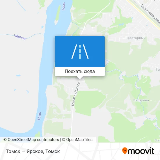 Карта Томск — Ярское