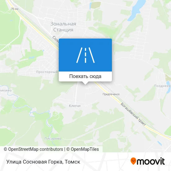 Карта Улица Сосновая Горка