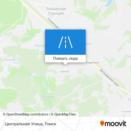 Карта Центральная Улица
