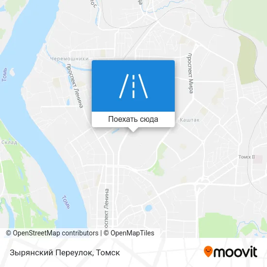 Карта Зырянский Переулок
