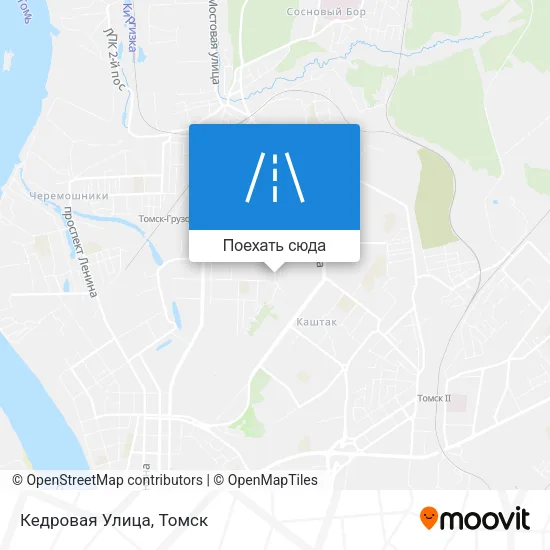 Карта Кедровая Улица
