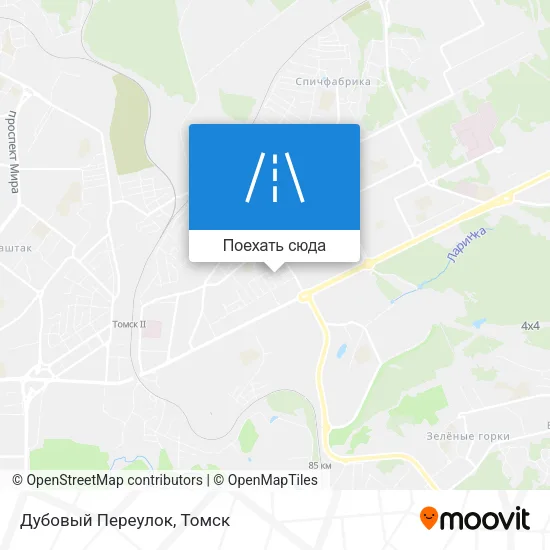 Карта Дубовый Переулок